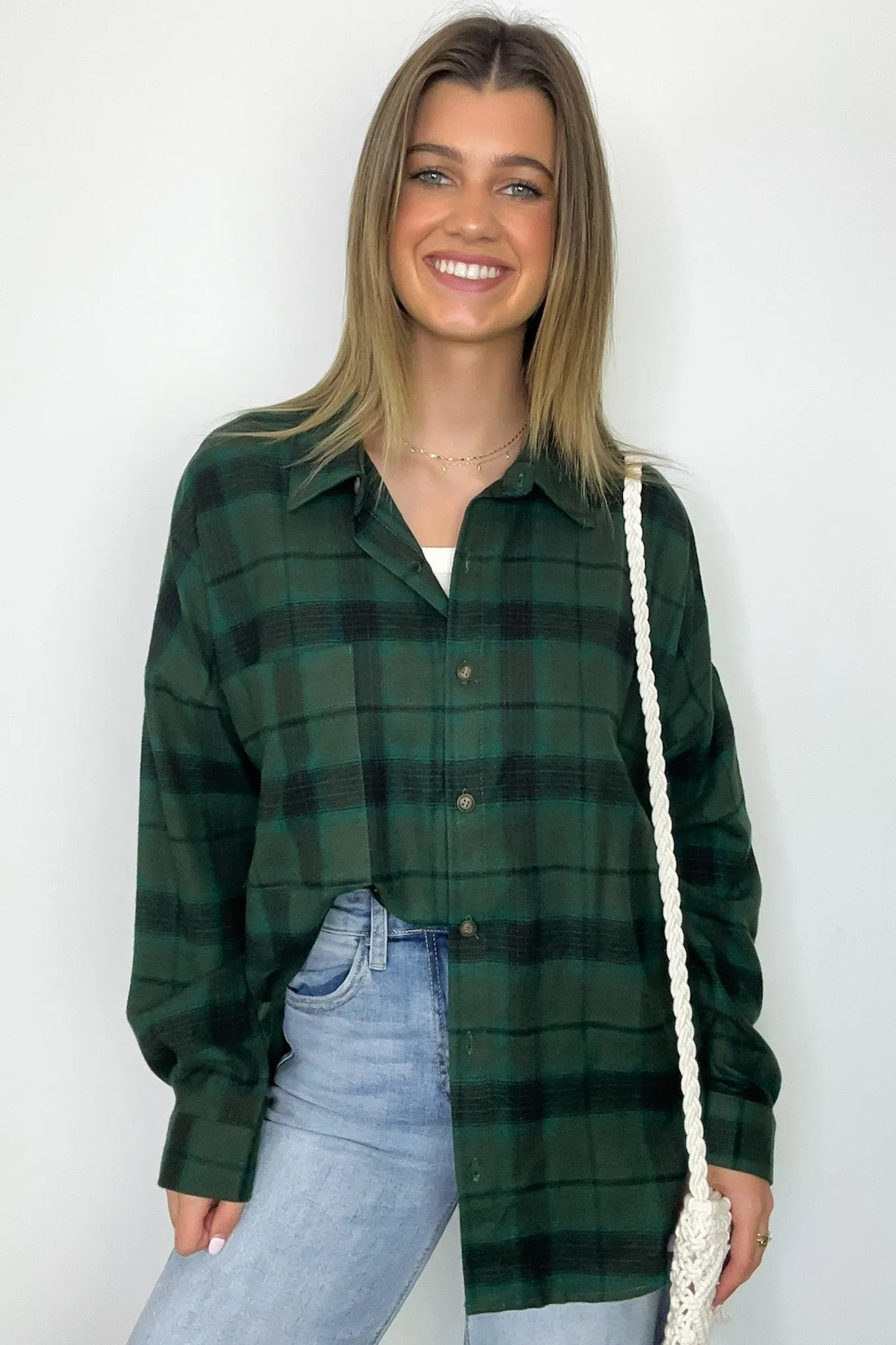 Gemini Plaid Button Down Top - FINAL SALE