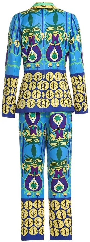 Geometric Print Blazer & Pant Set