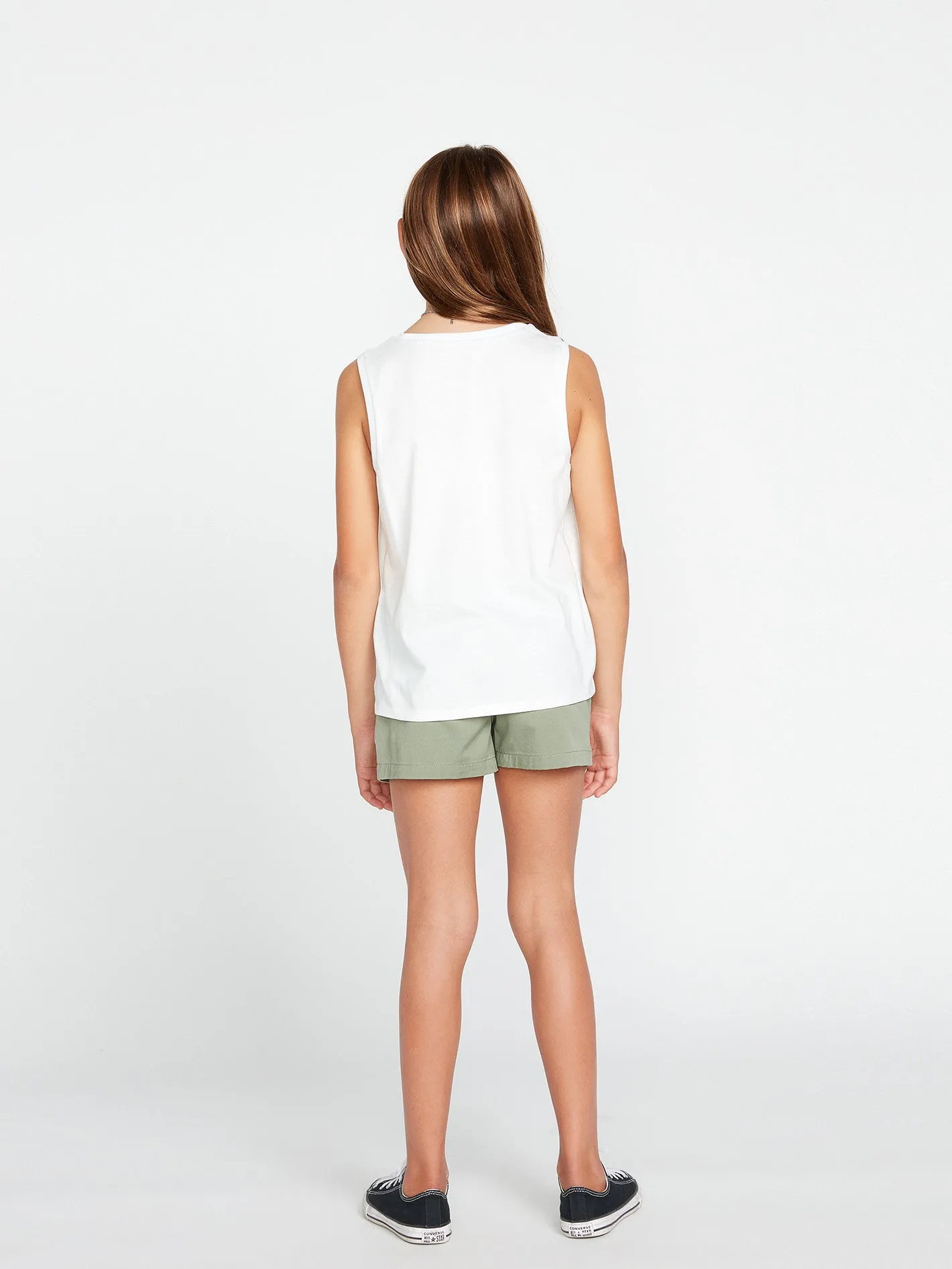 Girls Flexin Muscle Tank - Star White