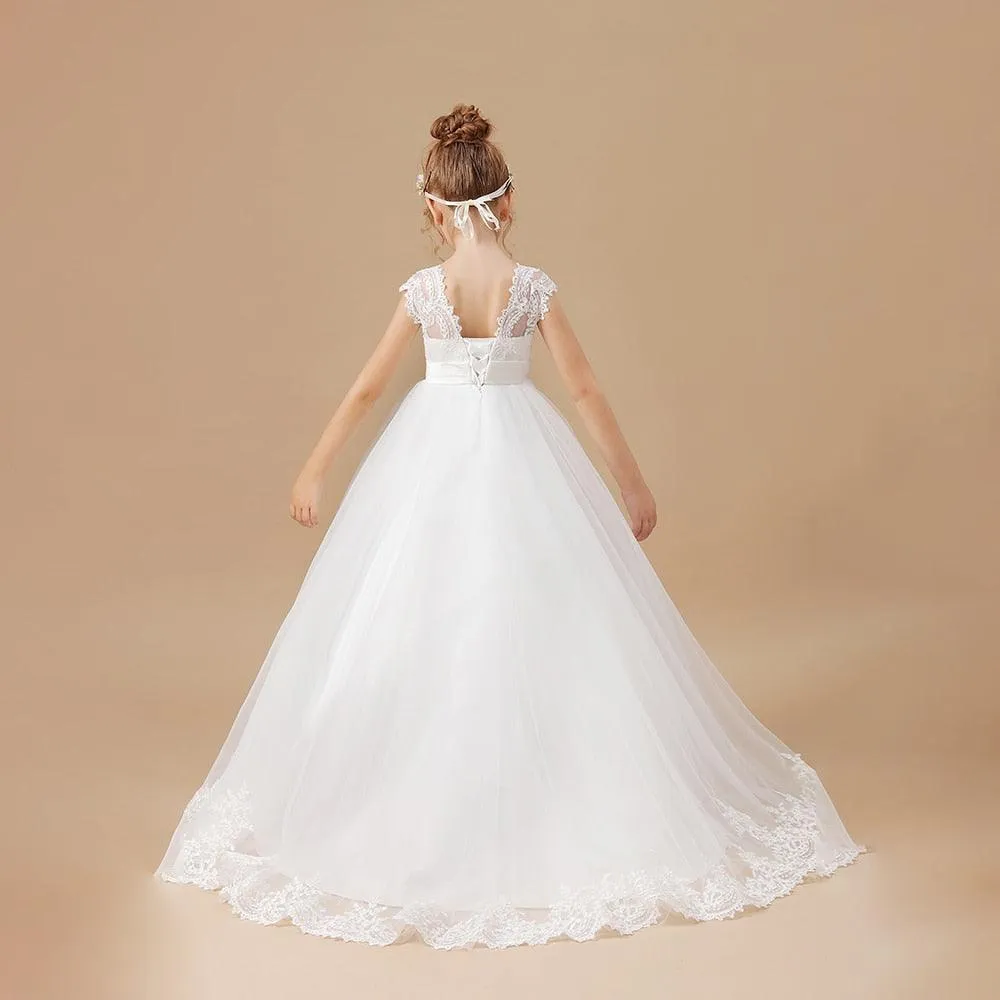 Glitter Gold Flower Girl Dress
