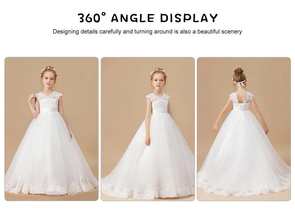 Glitter Gold Flower Girl Dress