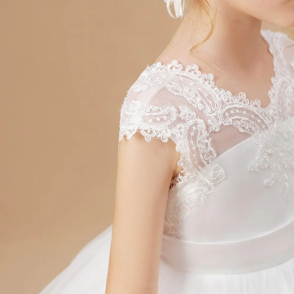 Glitter Gold Flower Girl Dress