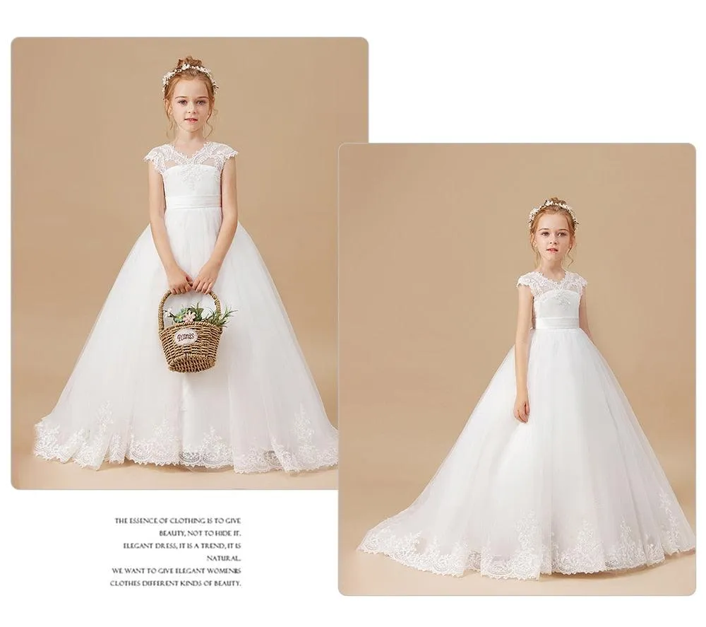 Glitter Gold Flower Girl Dress