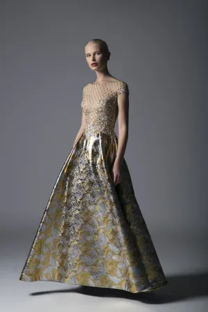 GOLD EMBROIDERED DRESS