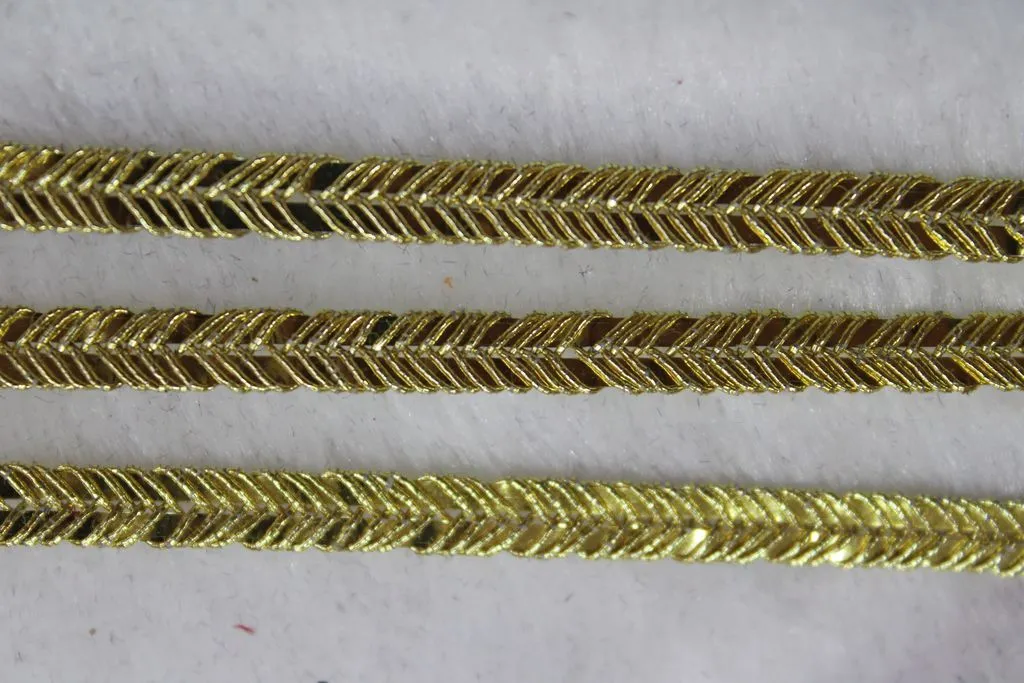Golden Fancy Zari Work Lampi Embroidered Border
