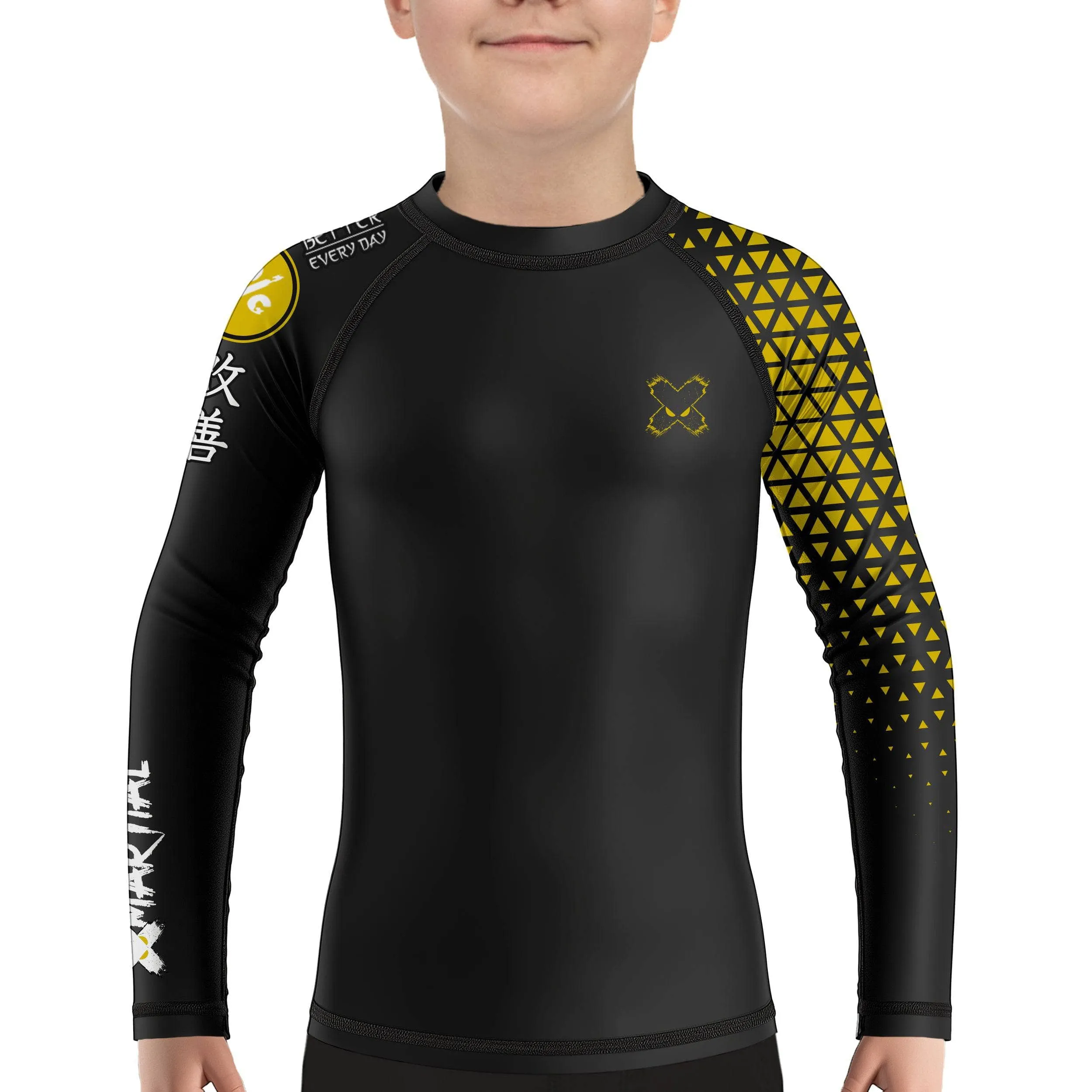 Grappler Kids Rank BJJ Rash Guard