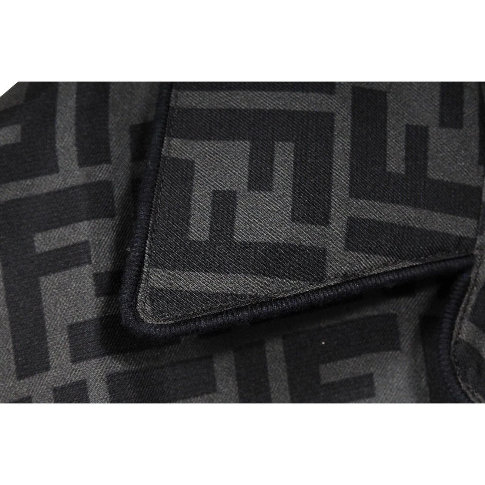 Grey Black FF logo Silk Pyjama Button Down Shirt