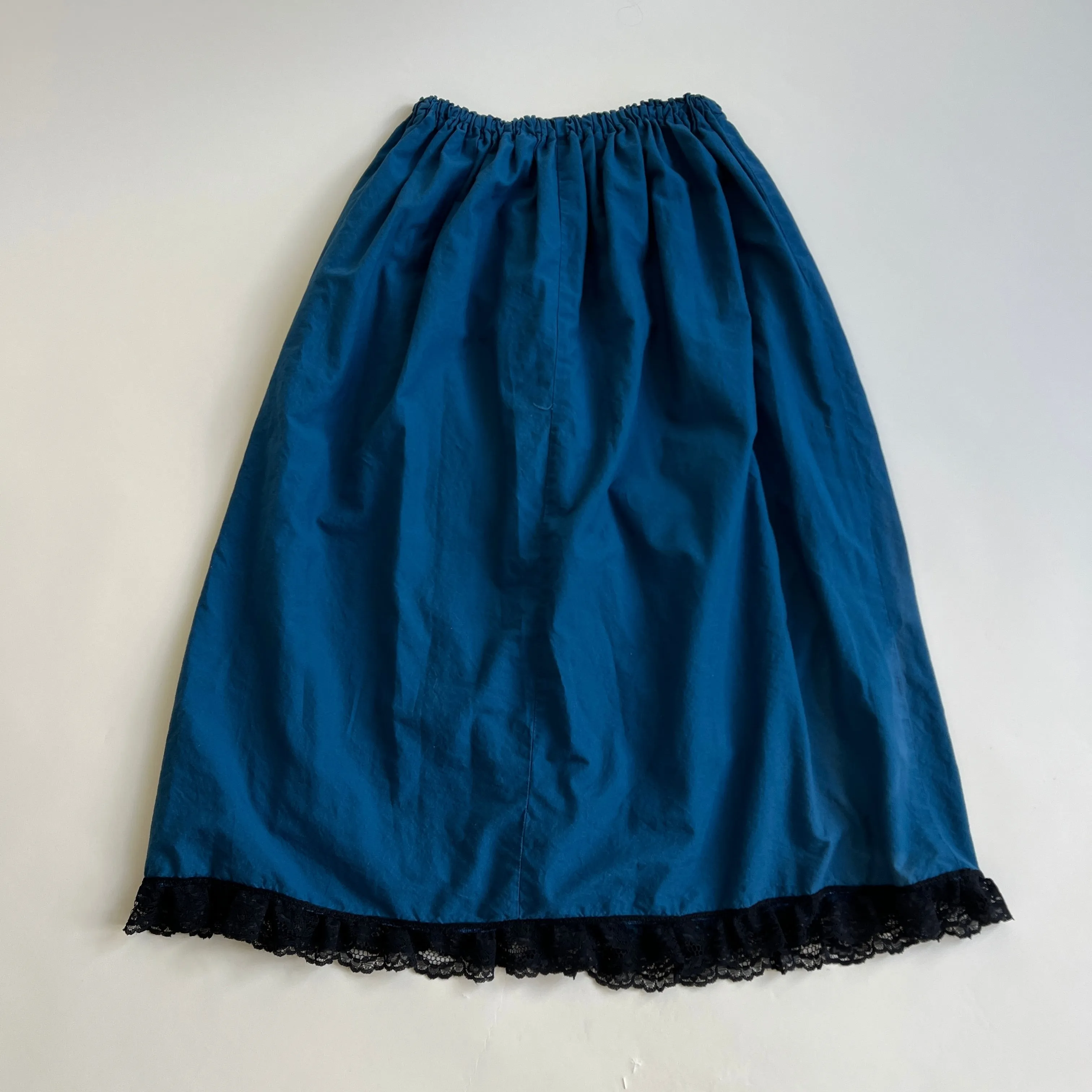 Handmade dark teal prairie skirt - M