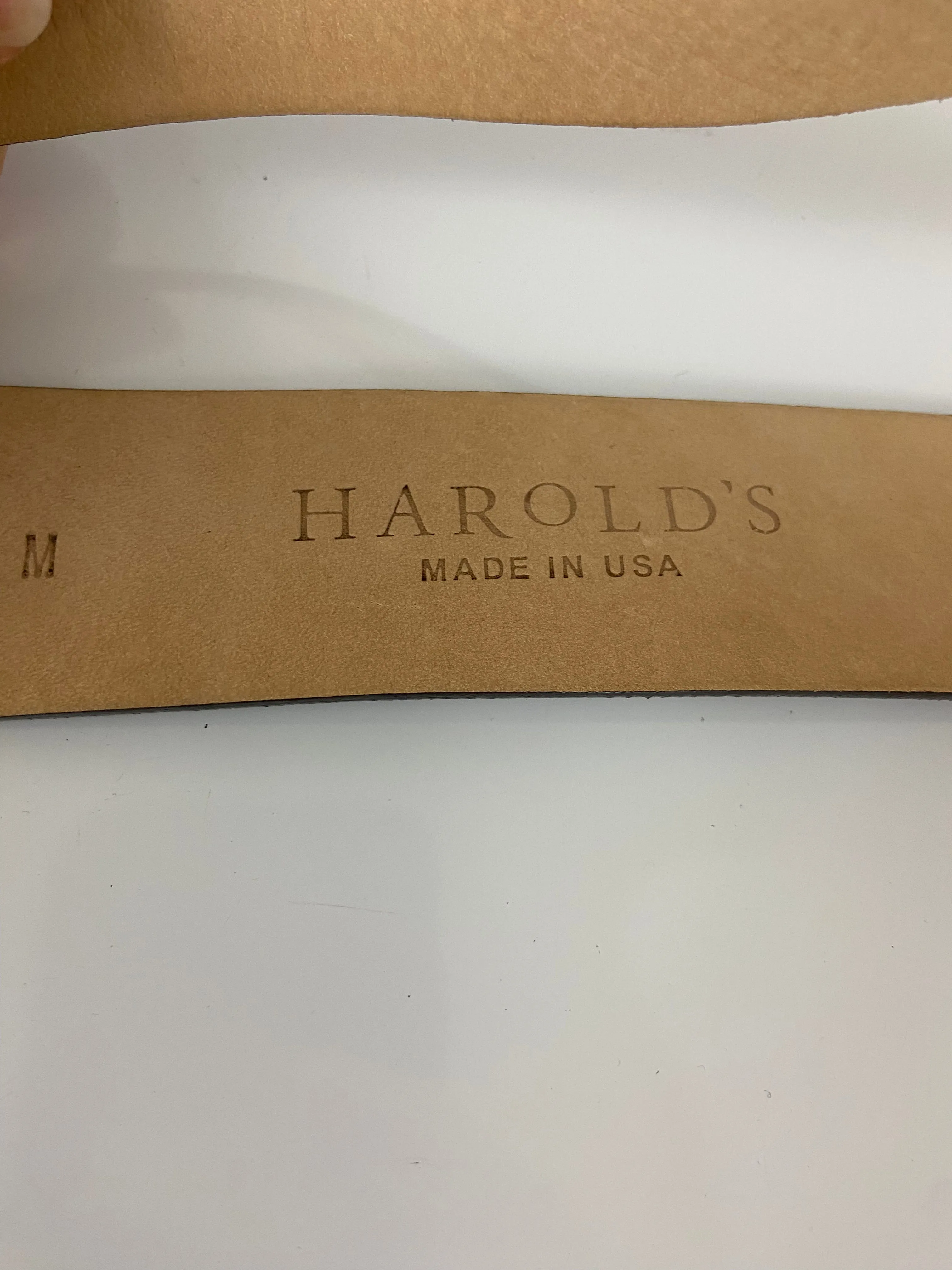 Harold’s leather belt