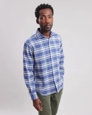 Hartford Paul Flannel in Denim Check
