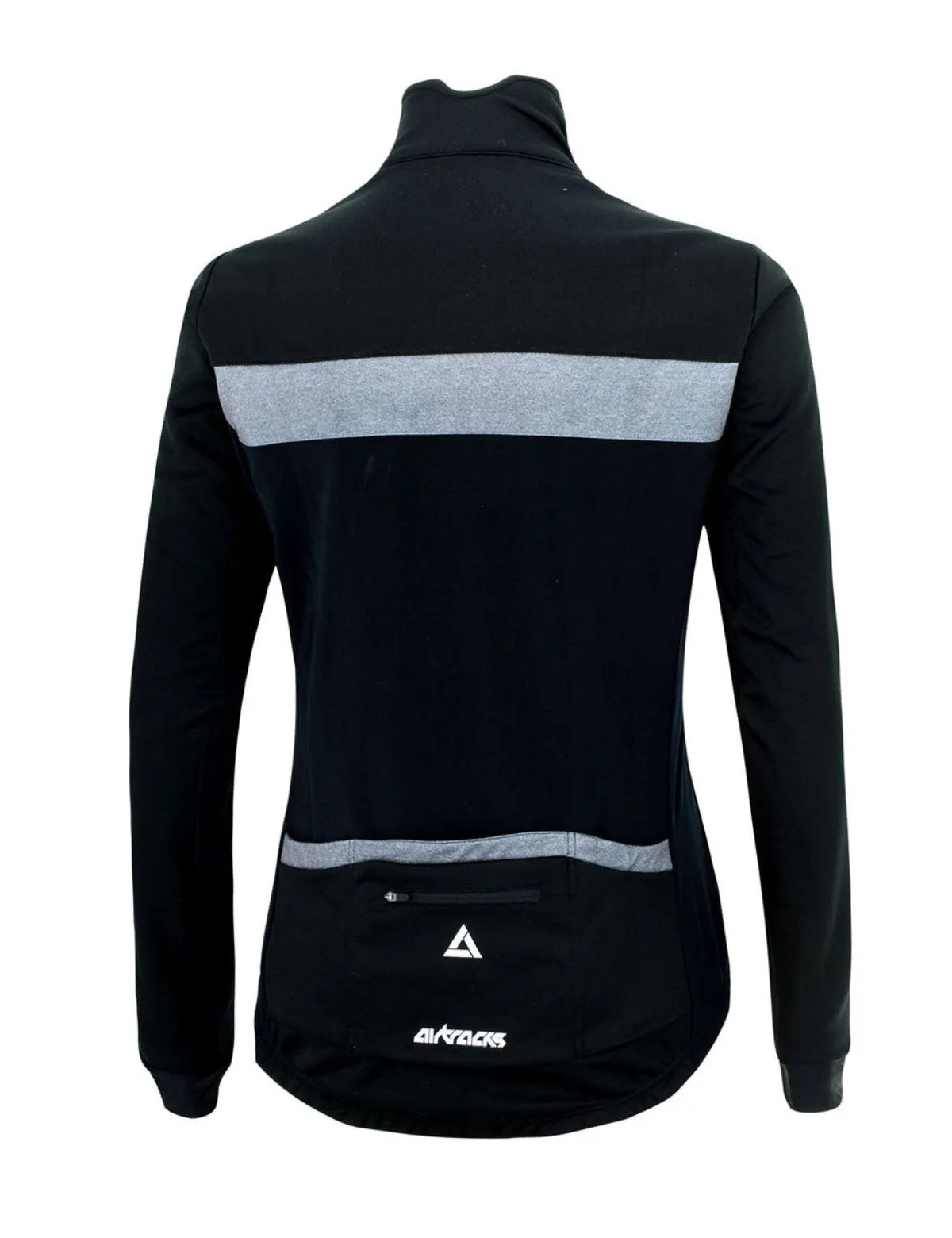 Herren Winter Thermo Fahrradjacke Pro Team Schwarz Silber