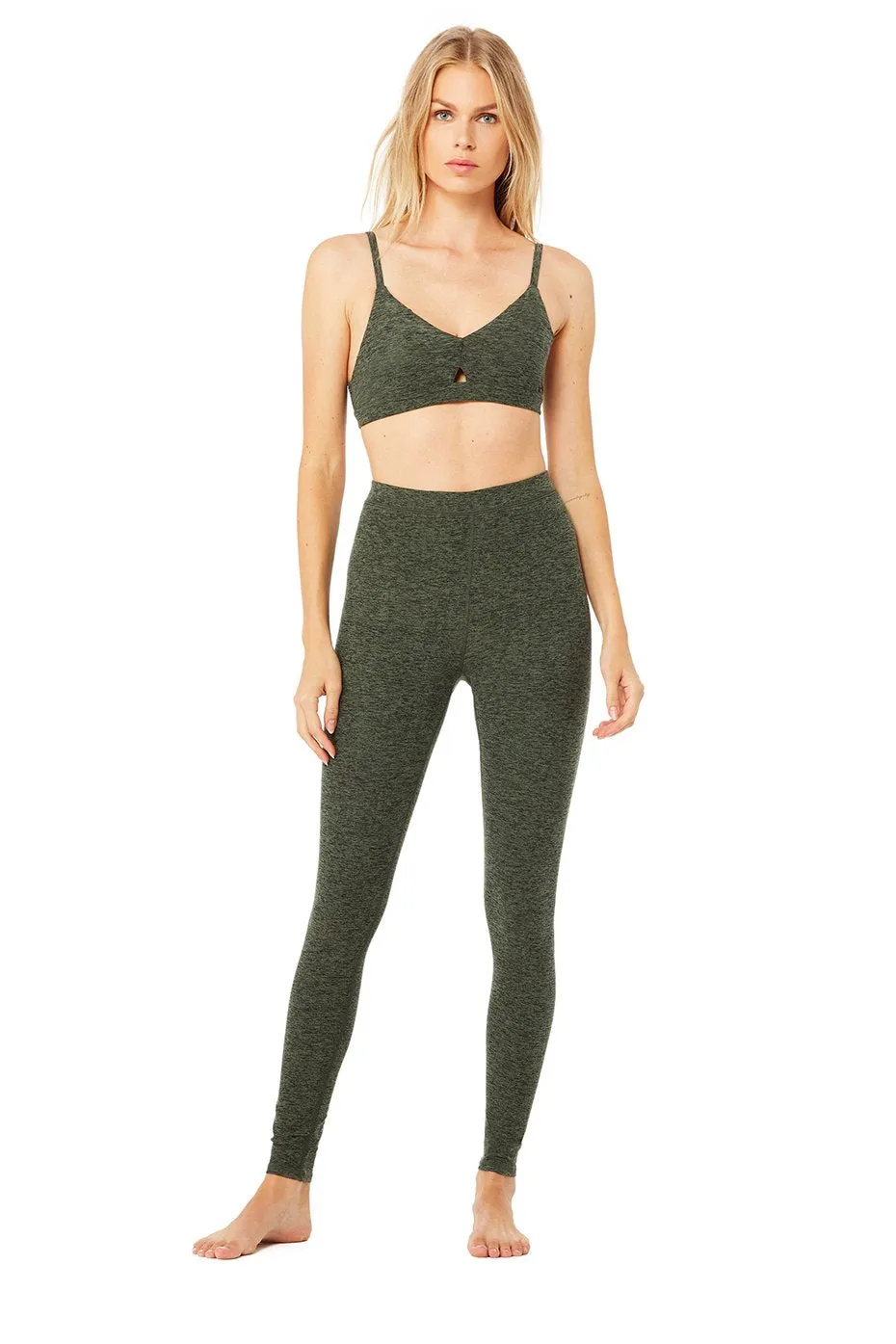High-Waist Alosoft Flow Legging - Hunter Heather
