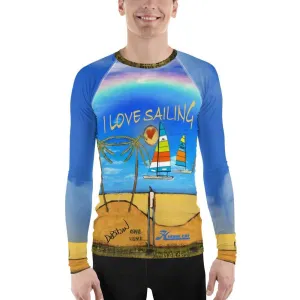 I Love Sailing Men's Rash Guard