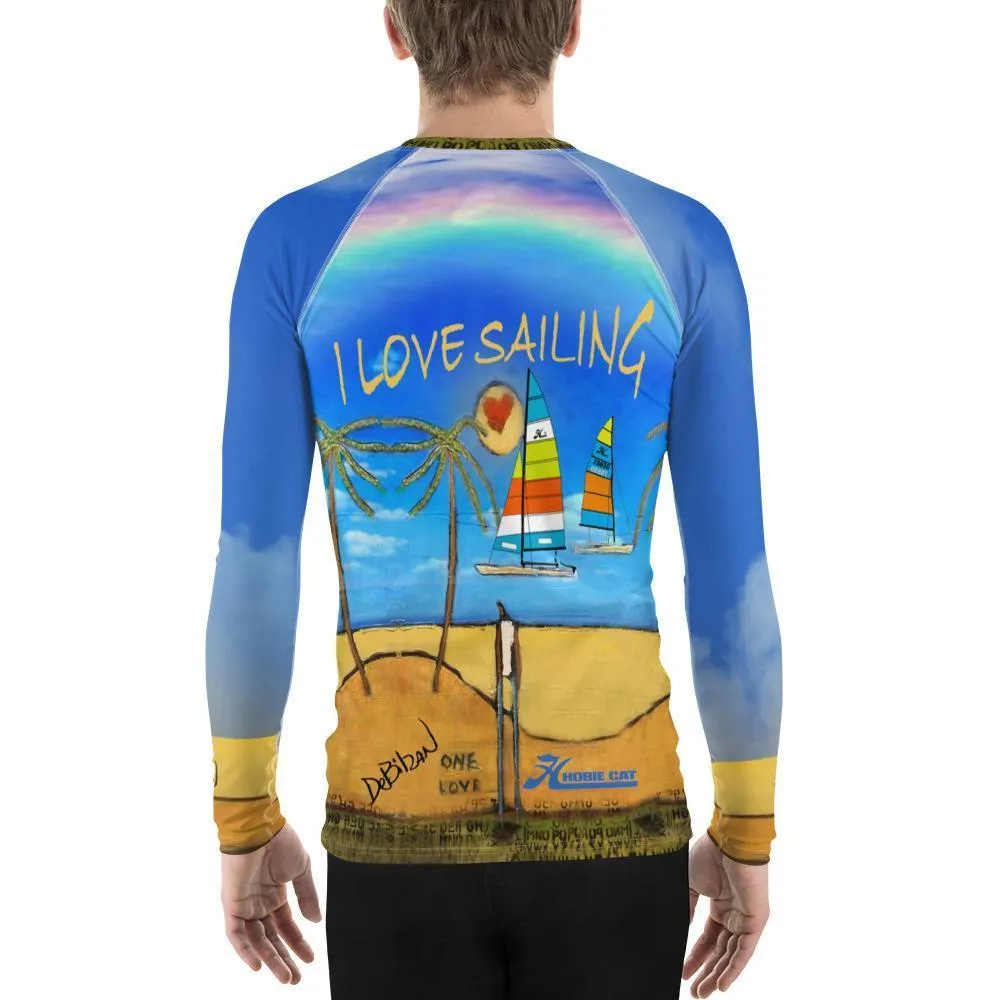 I Love Sailing Men's Rash Guard