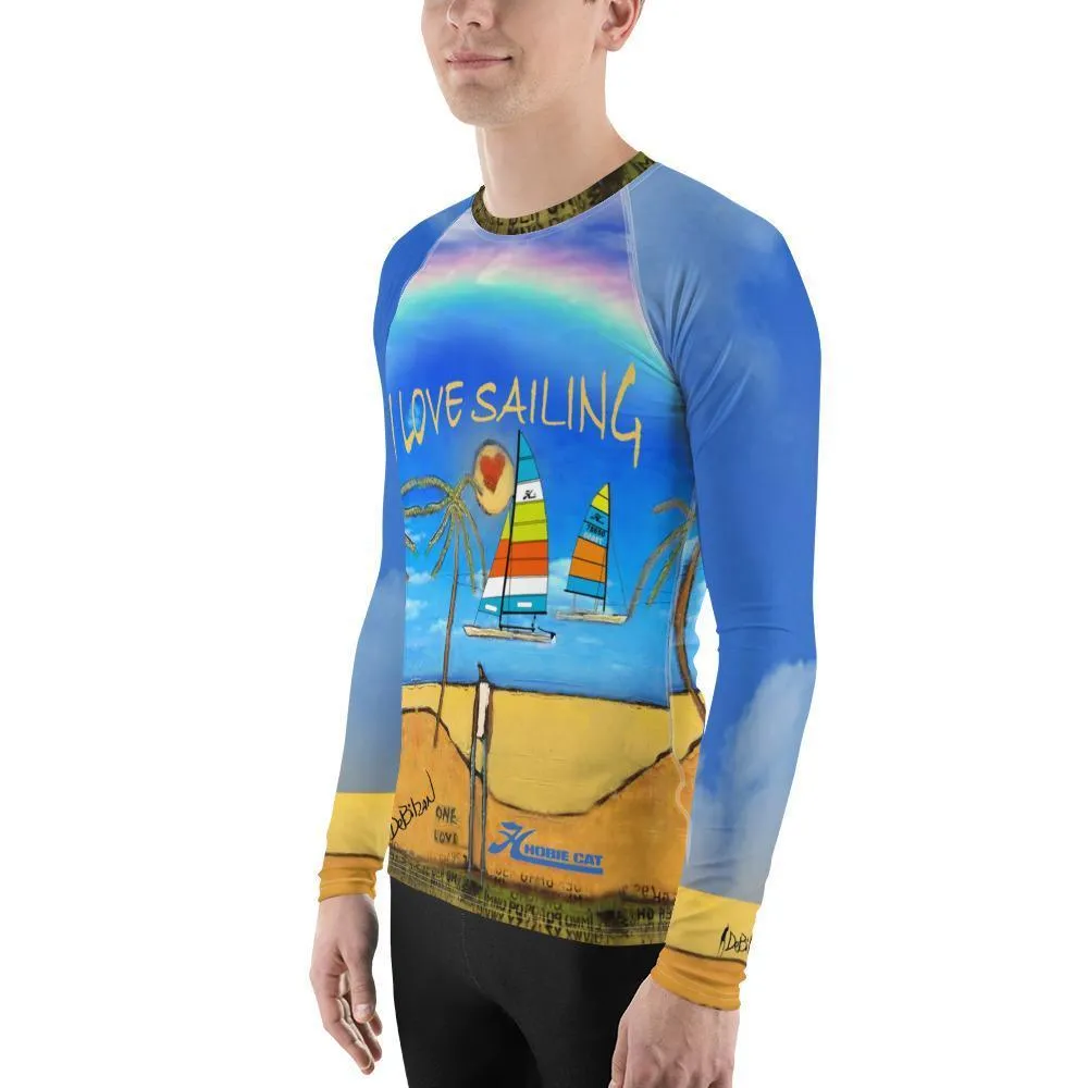 I Love Sailing Men's Rash Guard