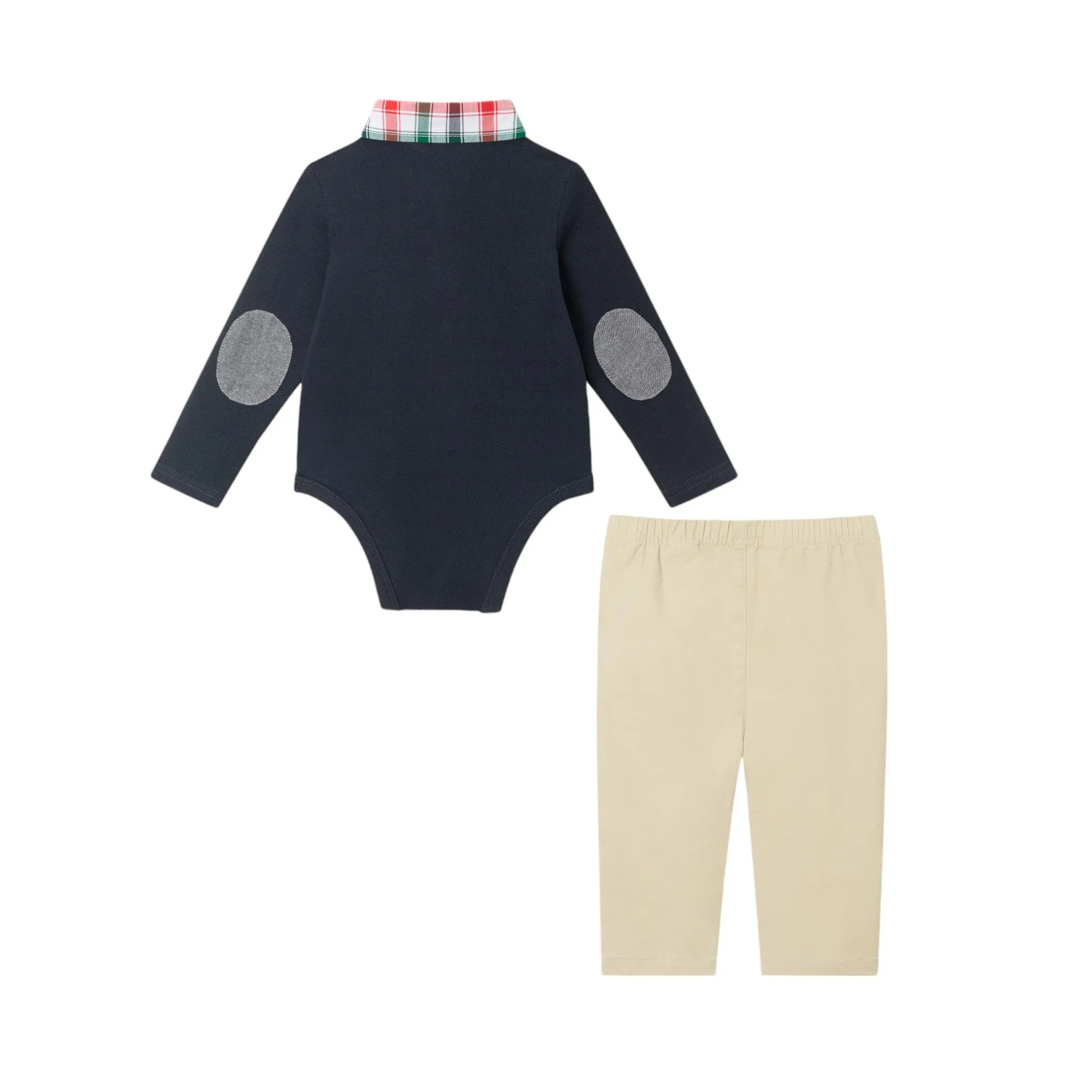 Infant 2-Piece Polo Shirtzie® Set | Navy Holiday