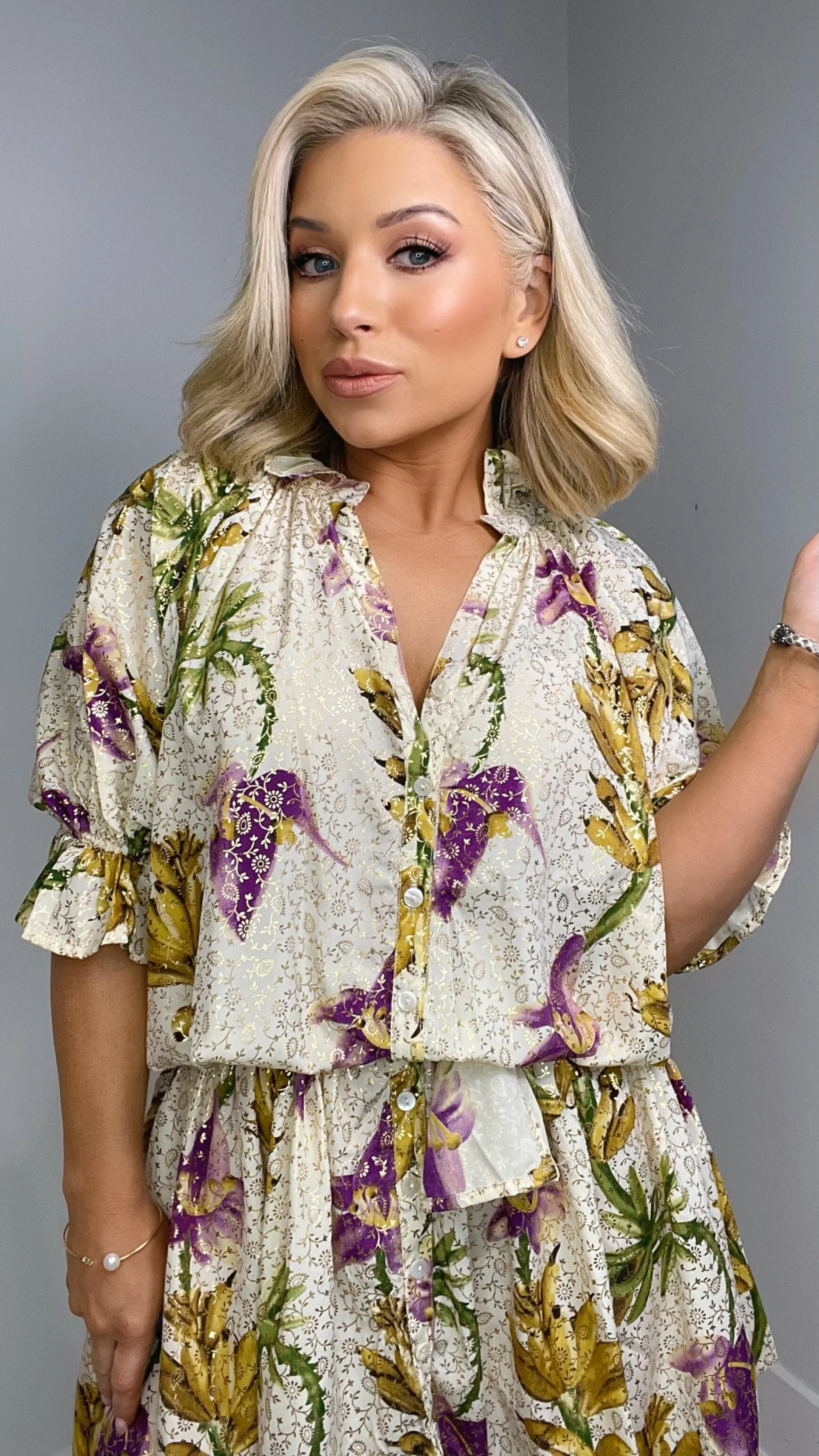 JULES TROPICAL PRINTED DRESS - MULTICOLOUR