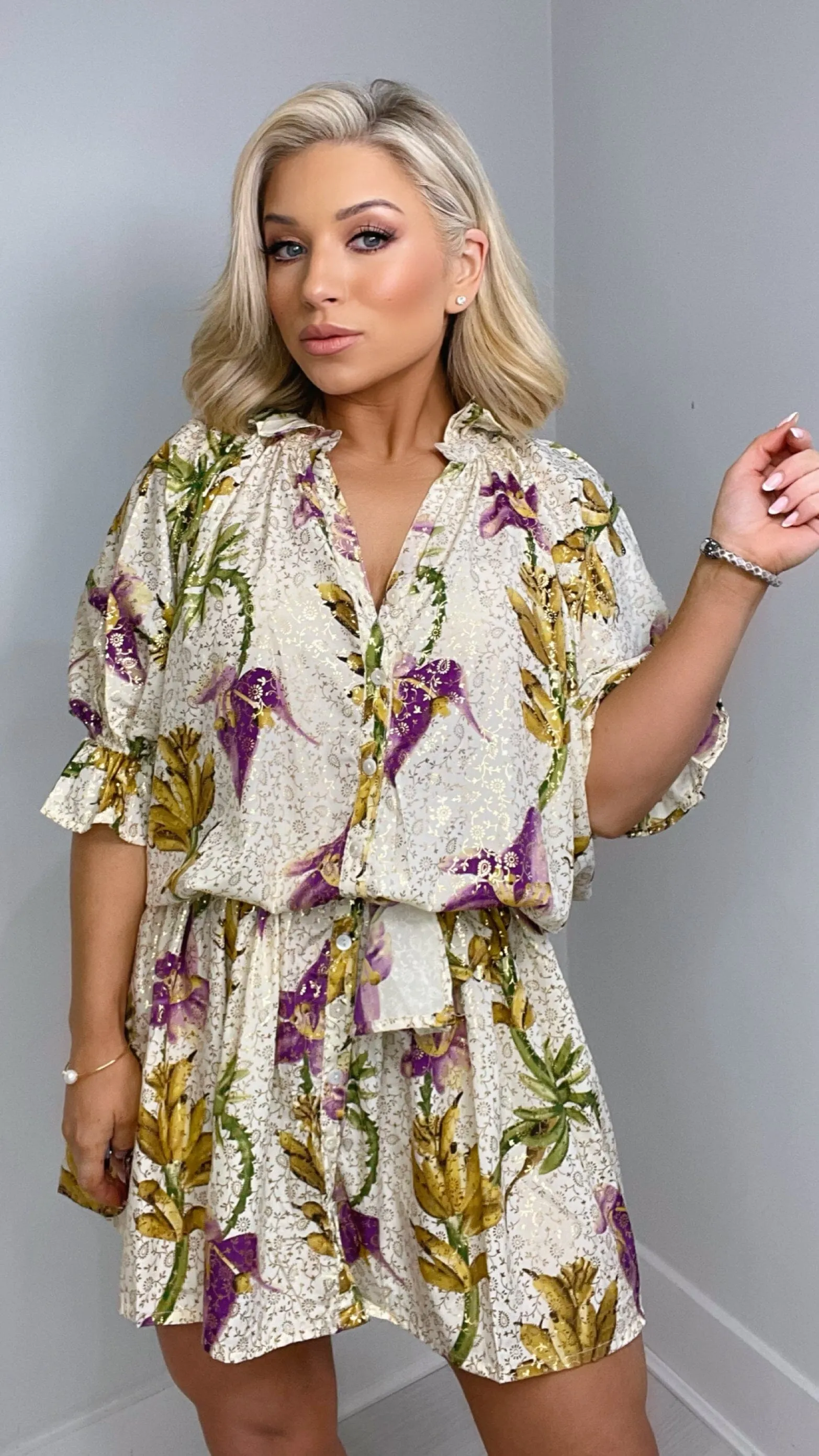 JULES TROPICAL PRINTED DRESS - MULTICOLOUR