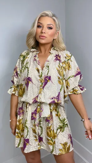 JULES TROPICAL PRINTED DRESS - MULTICOLOUR