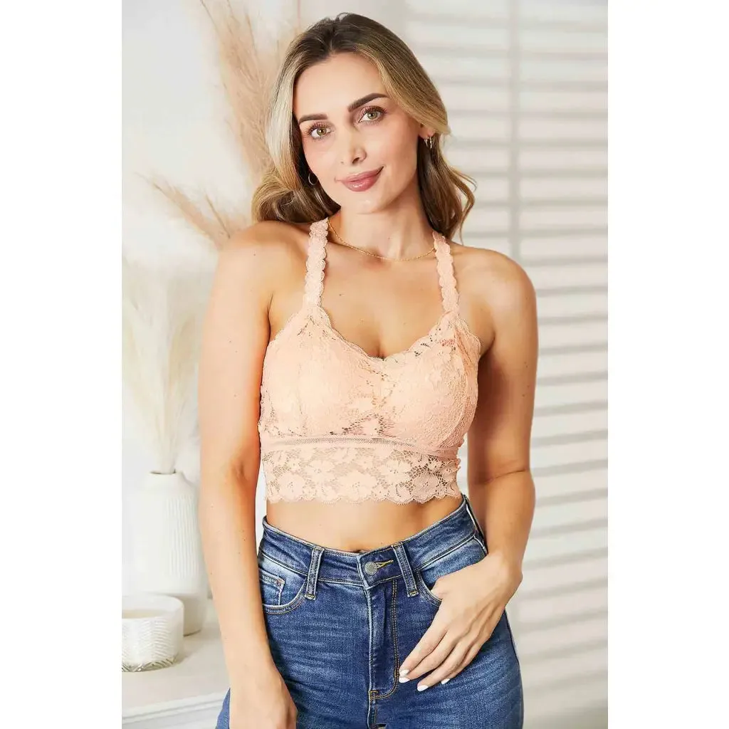 Juliette Deluxe Lace Bralette in Light Apricot