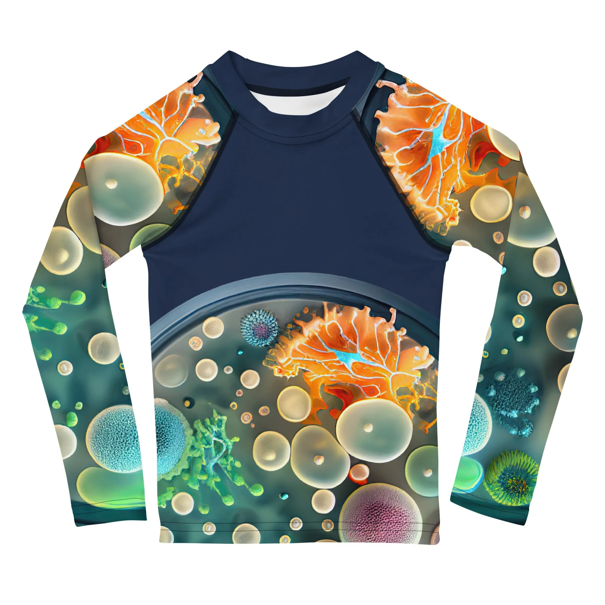 Kids Rash Guard Green World