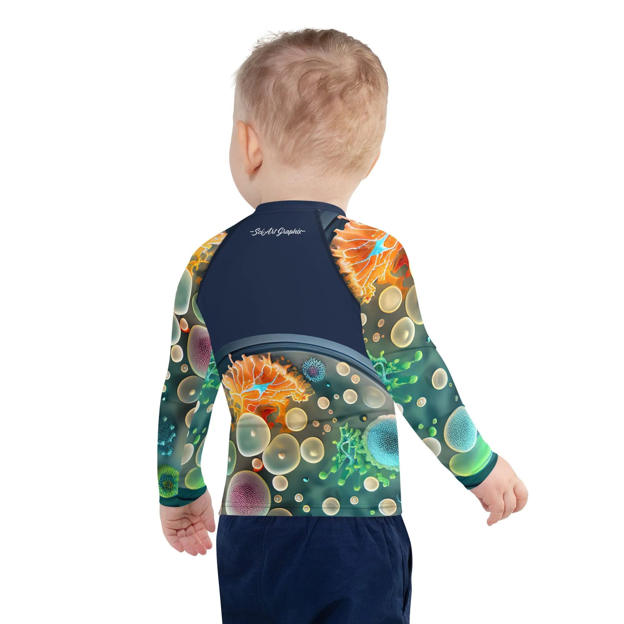 Kids Rash Guard Green World