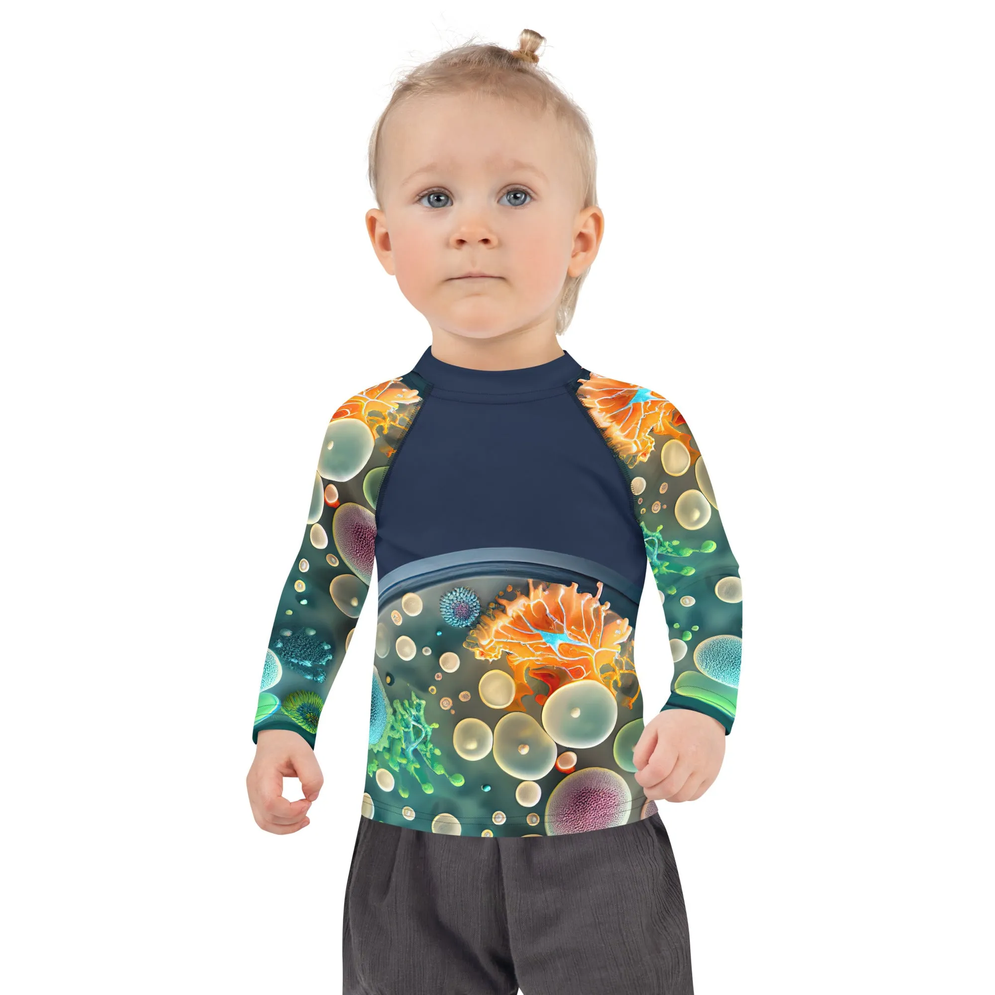 Kids Rash Guard Green World