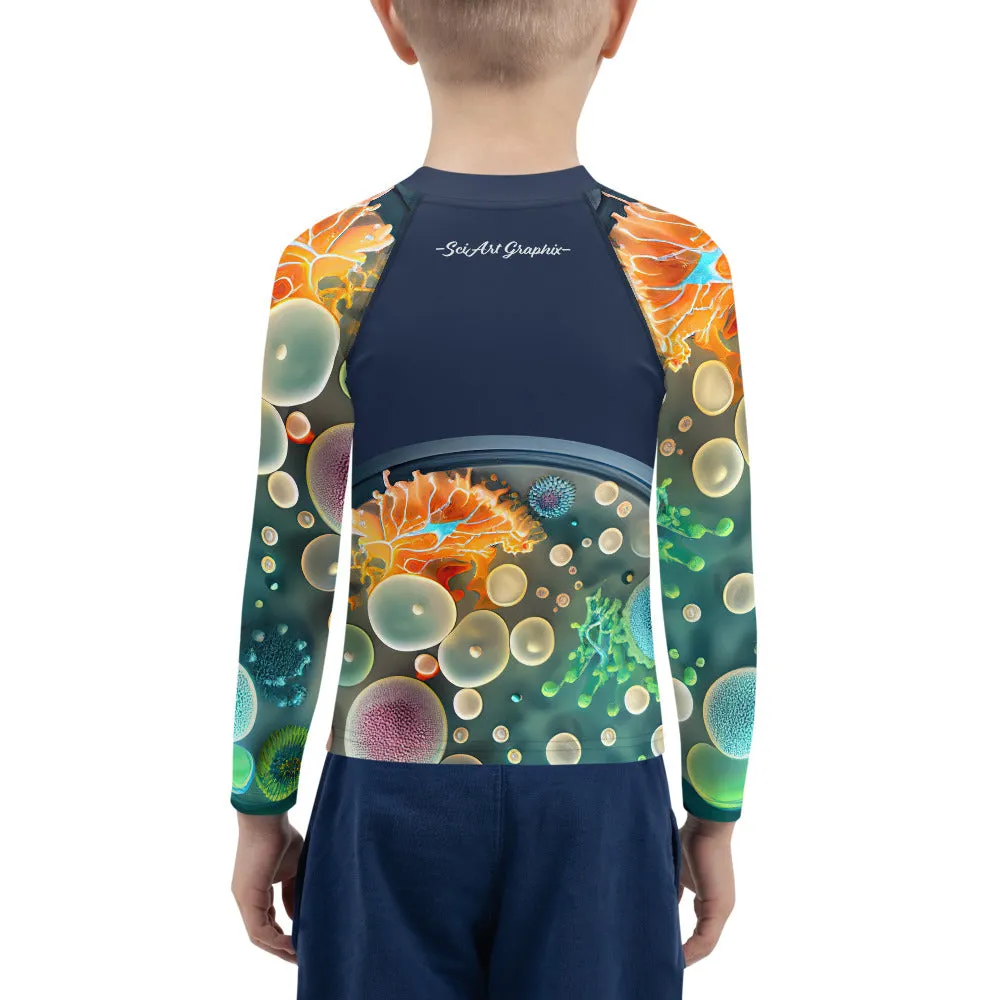Kids Rash Guard Green World