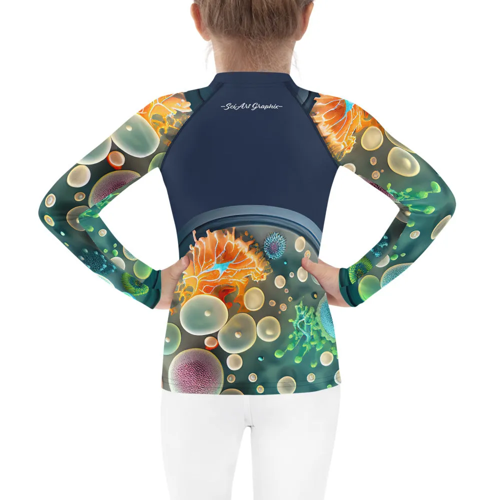 Kids Rash Guard Green World