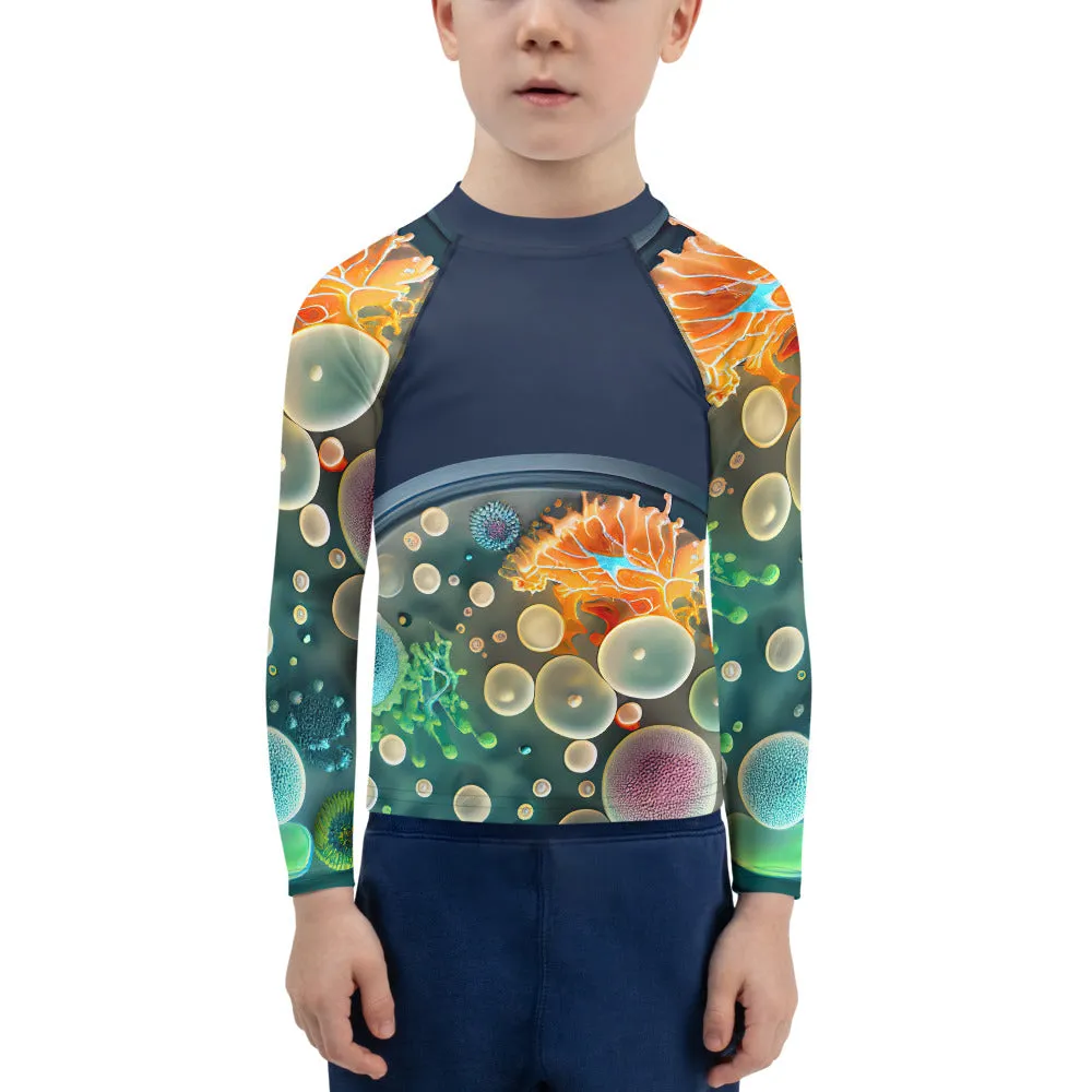 Kids Rash Guard Green World