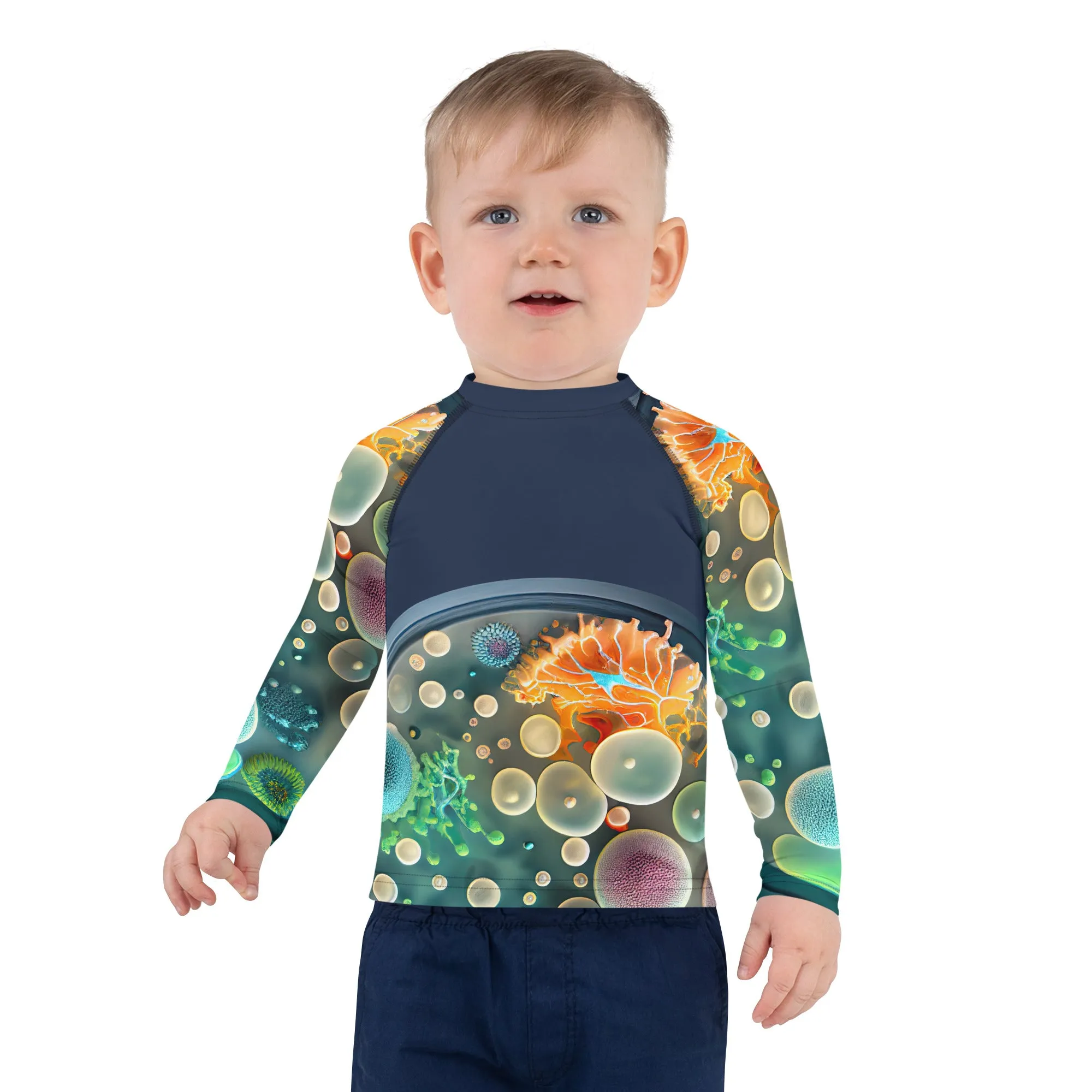 Kids Rash Guard Green World