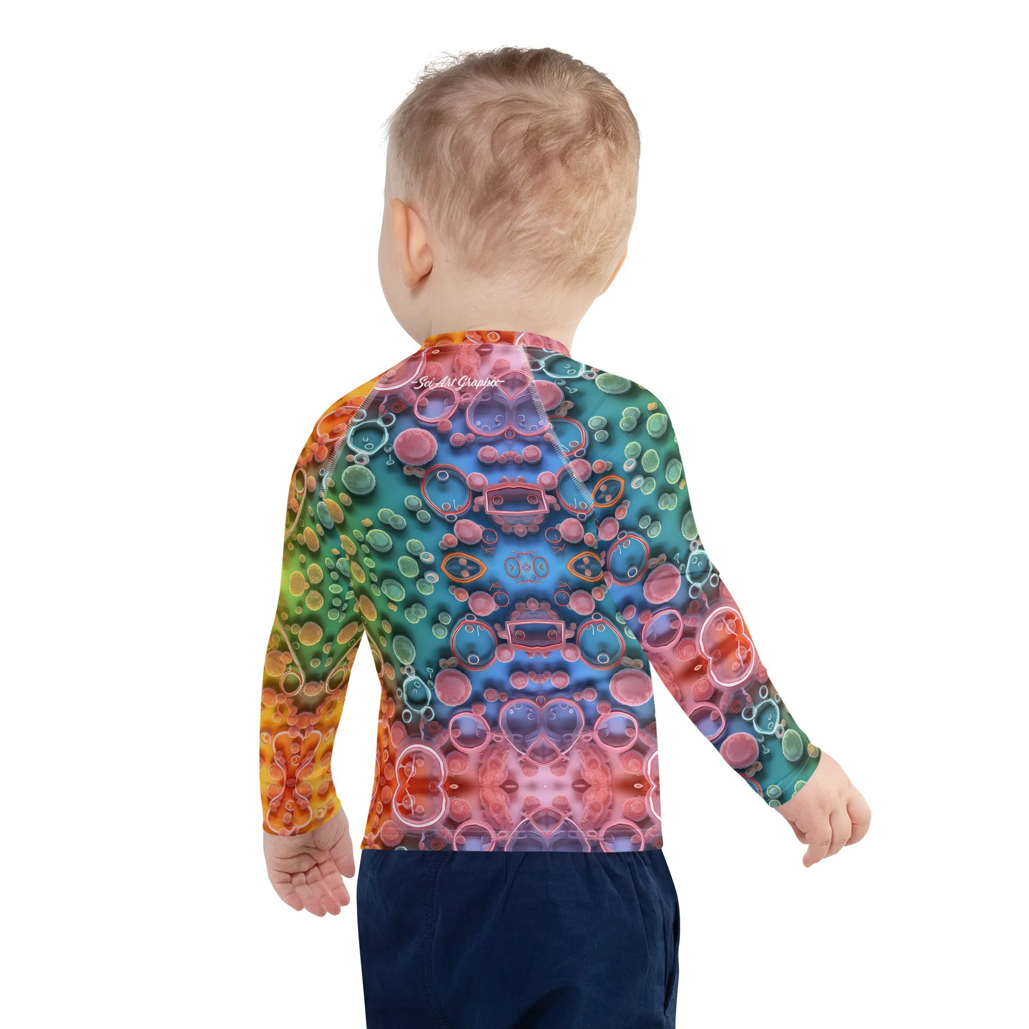 Kids Rash Guard Micro-Rainbow