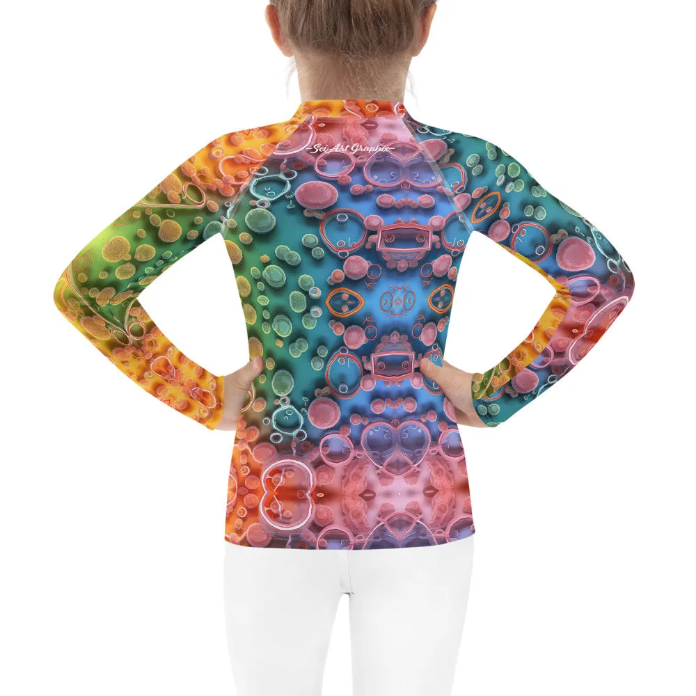 Kids Rash Guard Micro-Rainbow