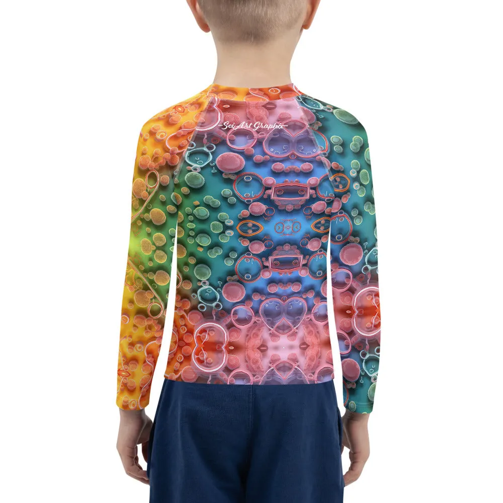 Kids Rash Guard Micro-Rainbow