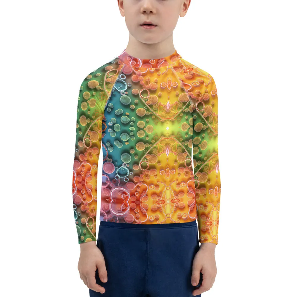 Kids Rash Guard Micro-Rainbow