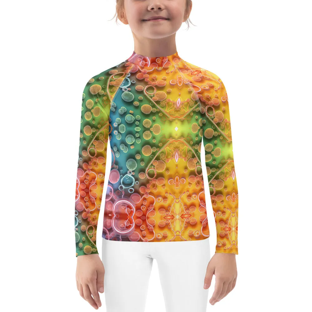Kids Rash Guard Micro-Rainbow