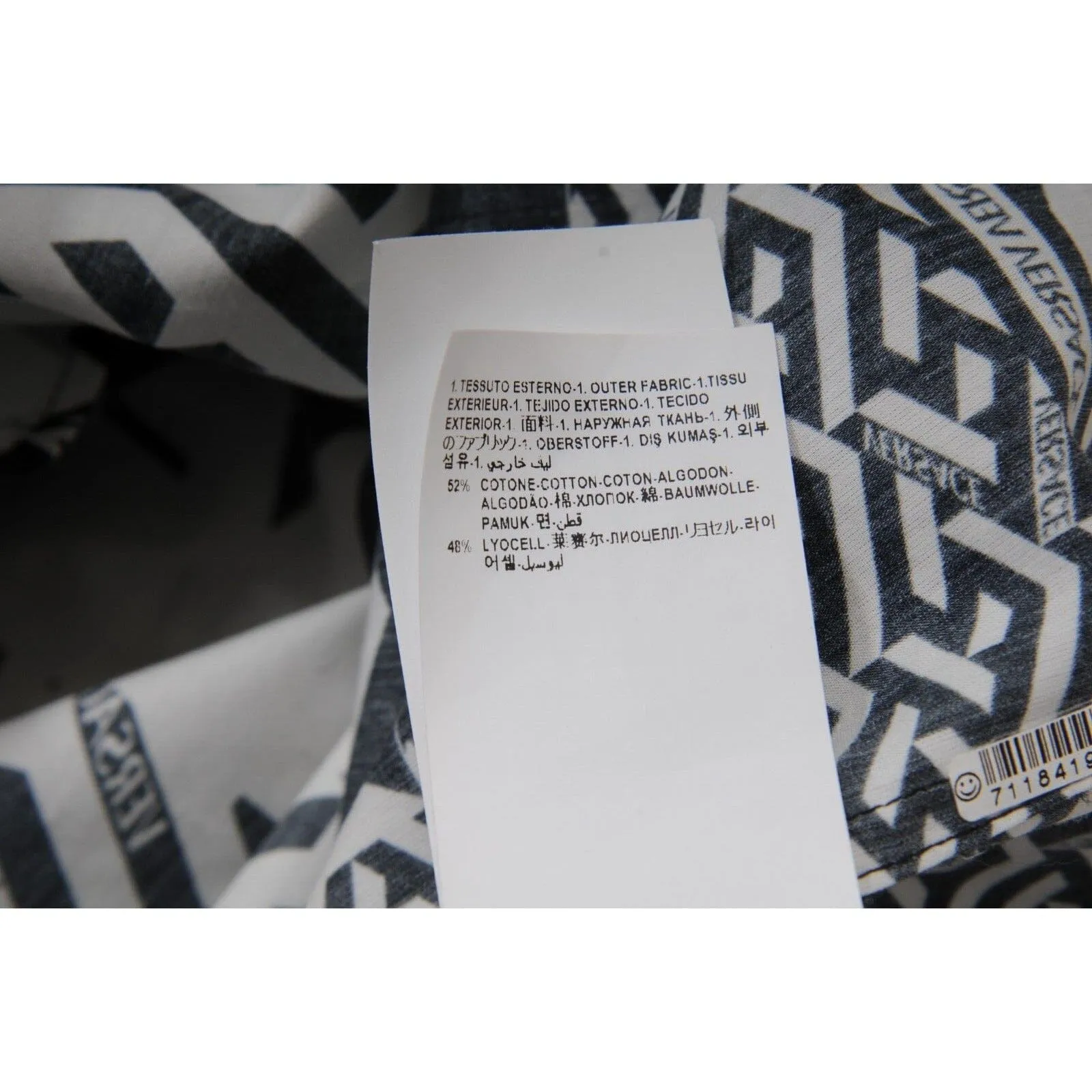La Greca Geometric Button Down White Black Americana Fit
