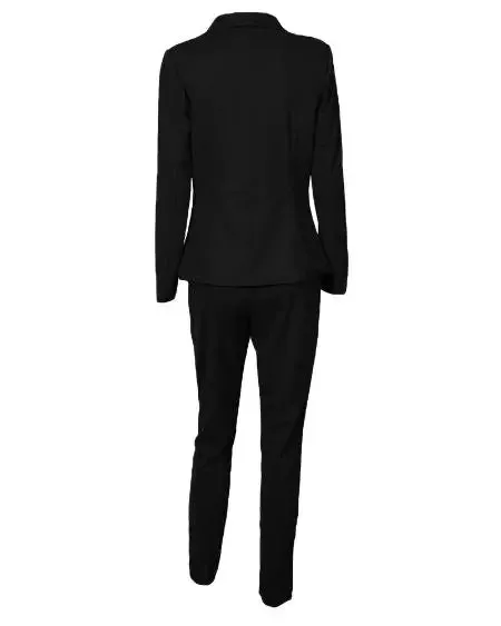 Lapel Neck Blazer & Drawstring Pants Combo