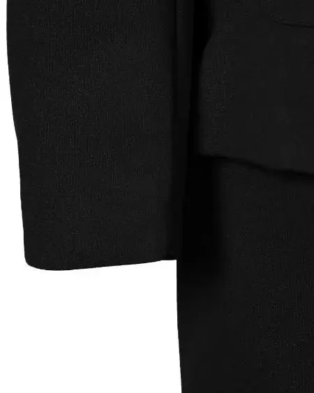 Lapel Neck Blazer & Drawstring Pants Combo