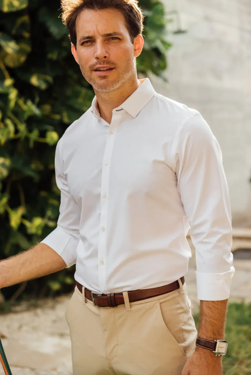 Leeward Classic Fit Tux Dress Shirt White