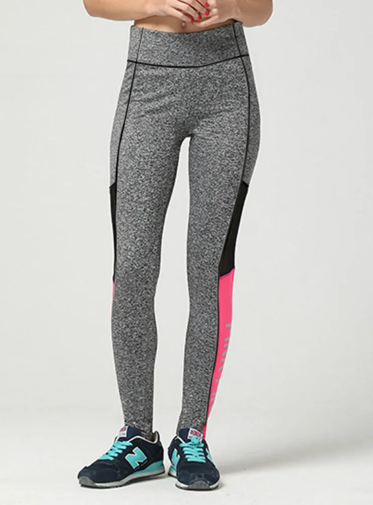 Leggings Push Up Bodybuilding Pants Letter Pink