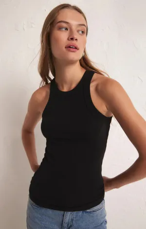 Lily Rib Tank Black