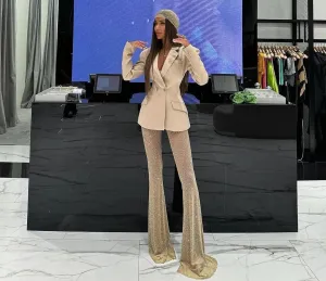 Livia Blazer Sequins Pants Set