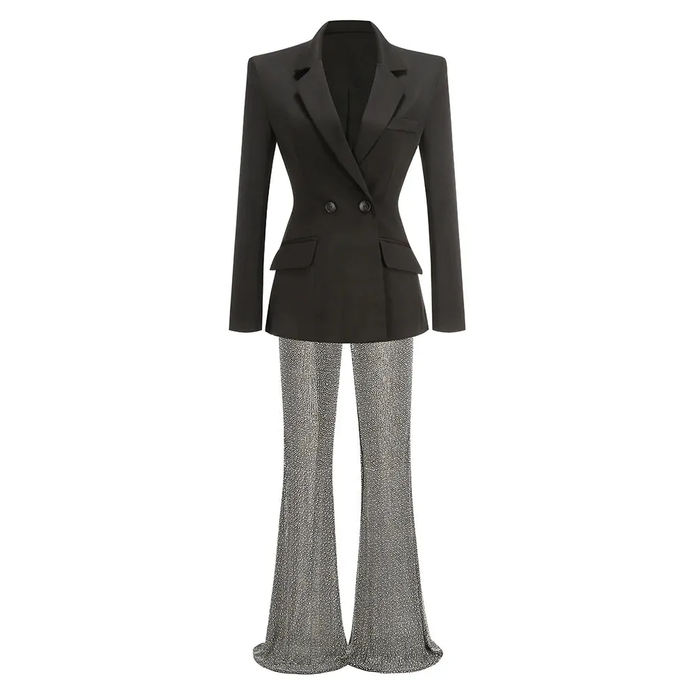 Livia Blazer Sequins Pants Set