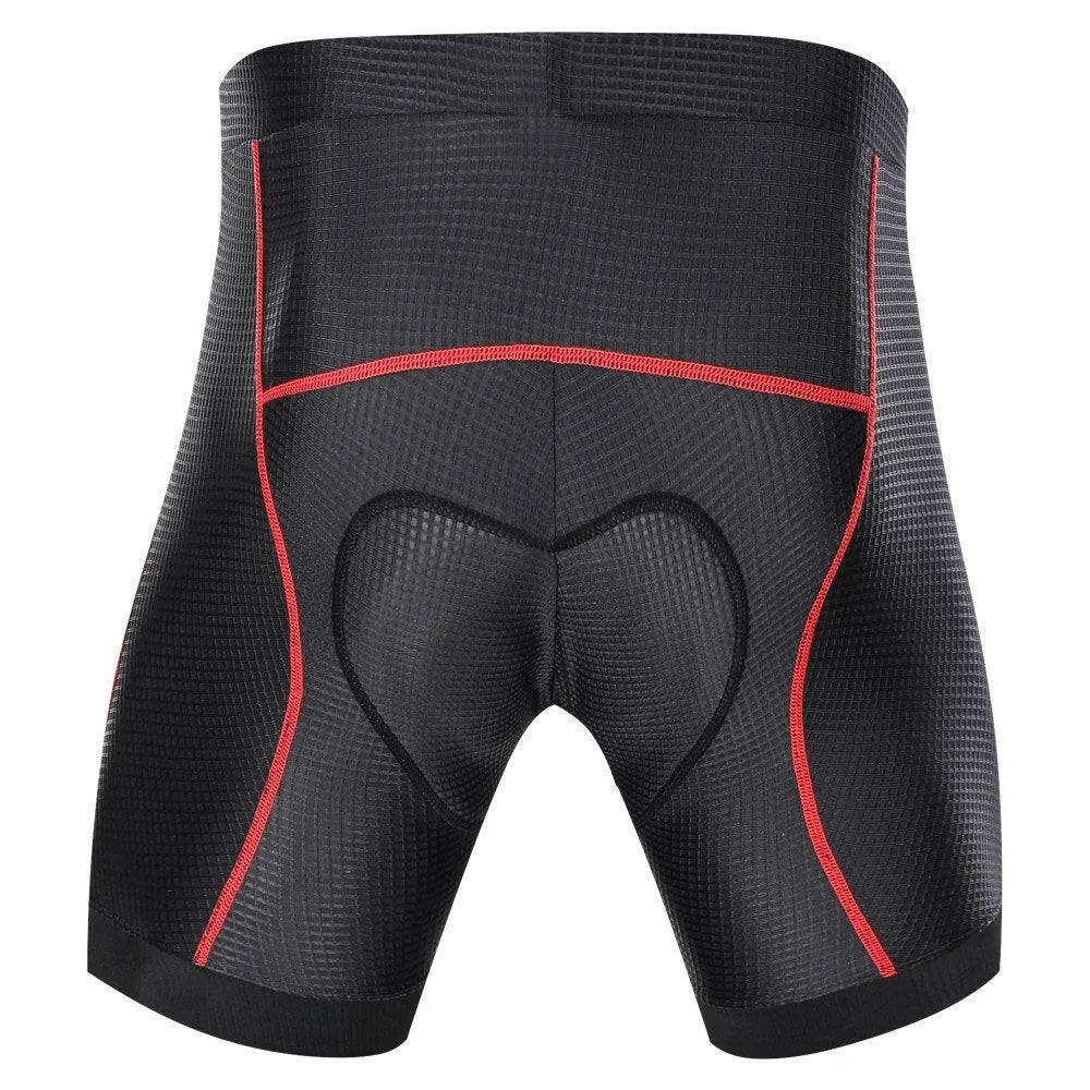 Lixada Men Bike Padded Shorts with Anti-Slip Leg Grips Cycling 3D Padded Underwear Bicycle Padding Riding Shorts Biking Underwear Shorts