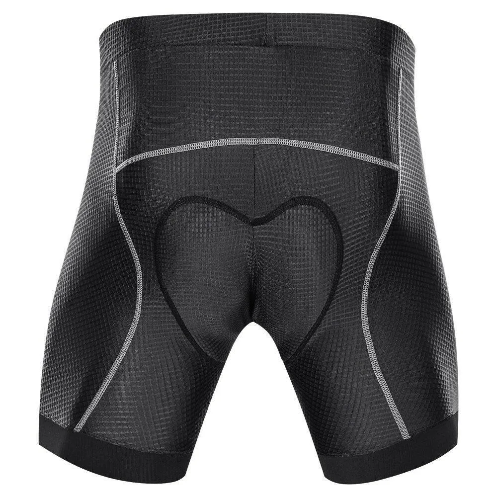 Lixada Men Bike Padded Shorts with Anti-Slip Leg Grips Cycling 3D Padded Underwear Bicycle Padding Riding Shorts Biking Underwear Shorts