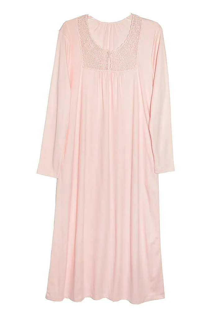 Long Sleeve Crochet Sleep Dress
