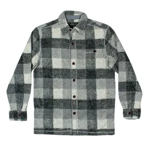 Melange Square Plaid Long Sleeve Big Shirt