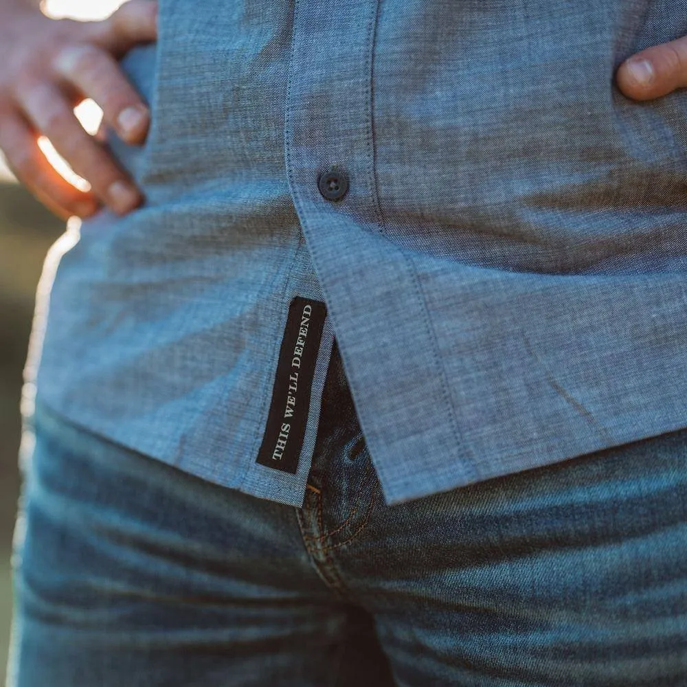 Men's Everyday Chambray Button Down - Heather Navy