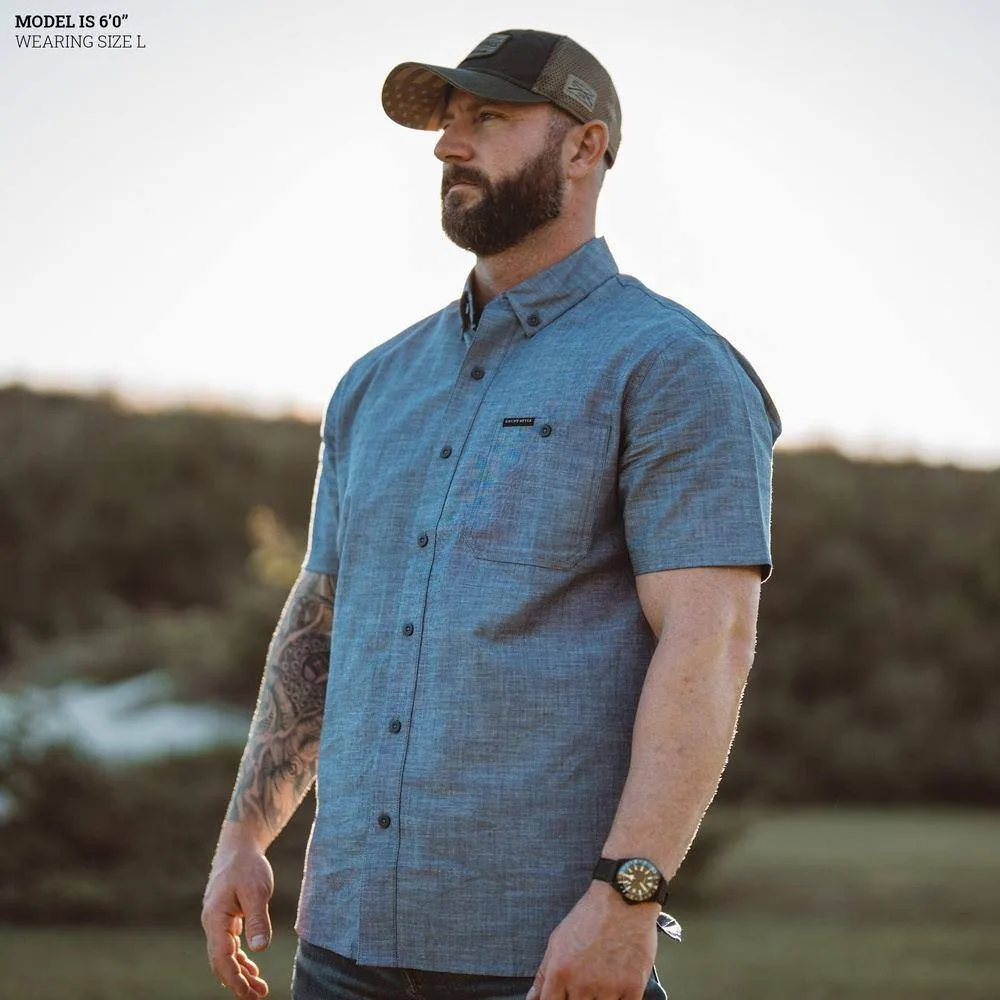 Men's Everyday Chambray Button Down - Heather Navy